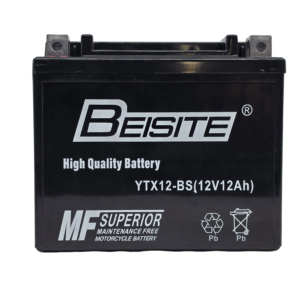 Batería para Motocicleta BEISITE YTX12-BS (12V 12Ah)