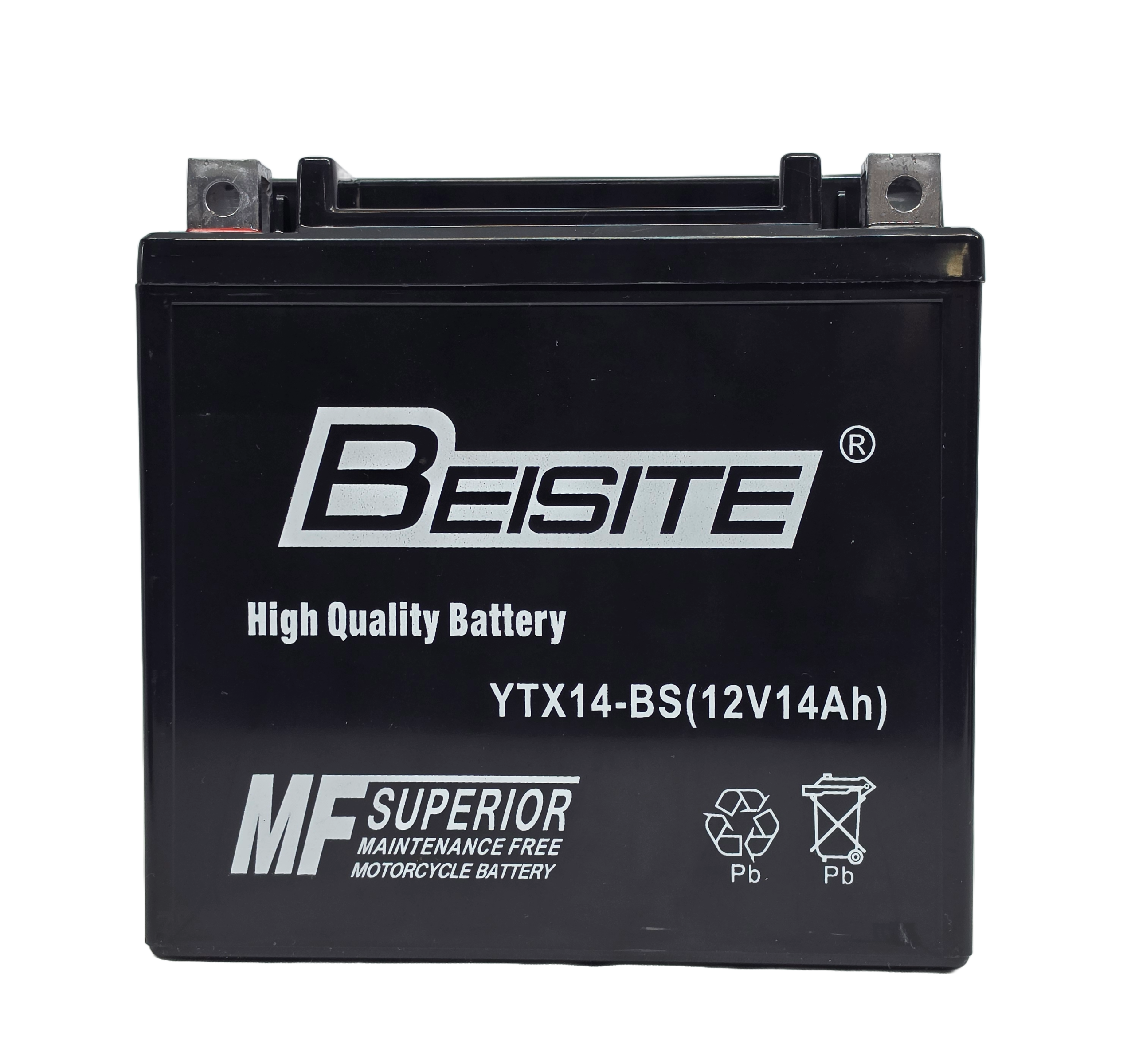 Batería para Motocicleta BEISITE YTX14-BS (12V 14Ah)