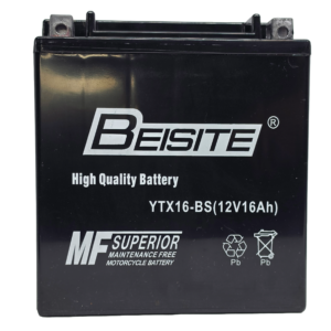 Batería para Motocicleta BEISITE YTX16-BS (12V 16Ah)