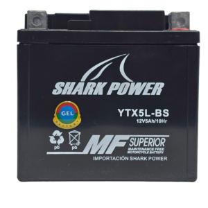 Batería de Gel para Motocicleta Shark Power YTX5L-BS (12V 5Ah)