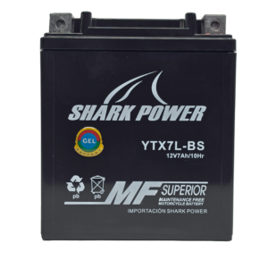 Batería de Gel para Motocicleta Shark Power YTX7L-BS (12V 7Ah